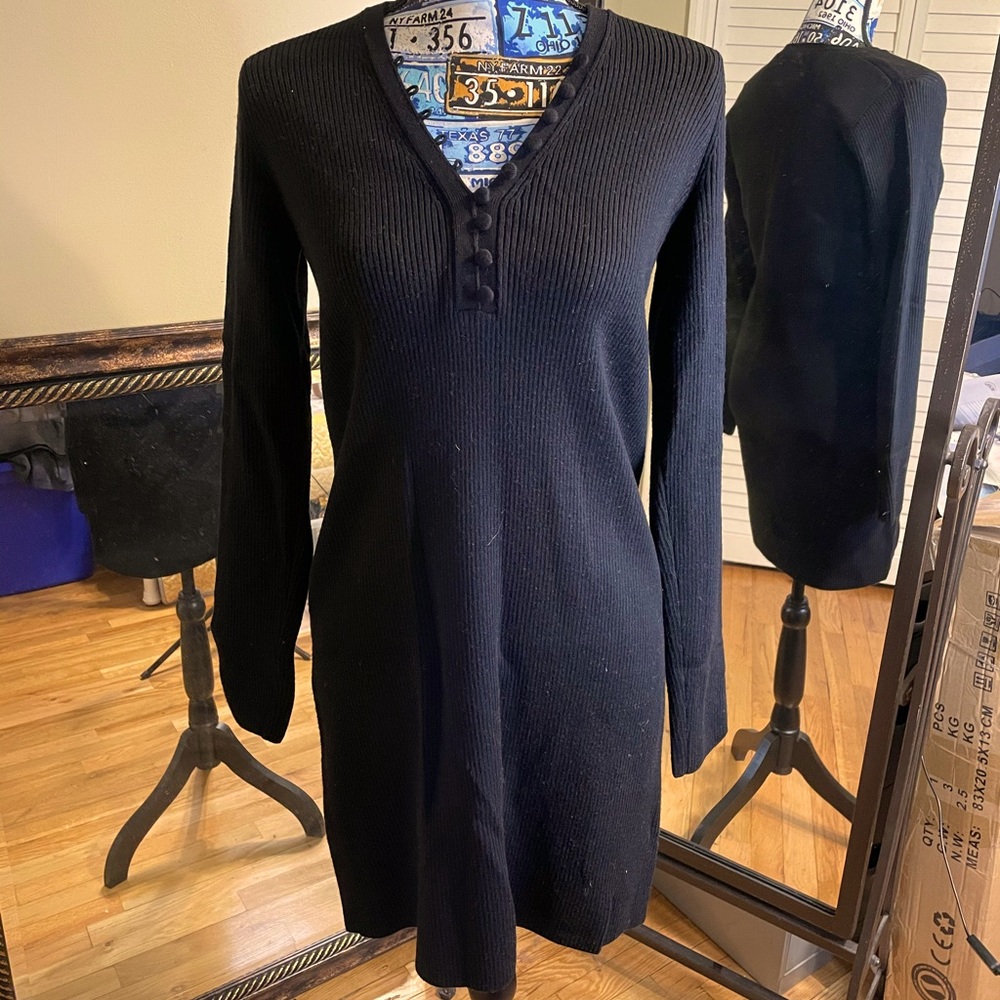 Long Black Sweater Dress